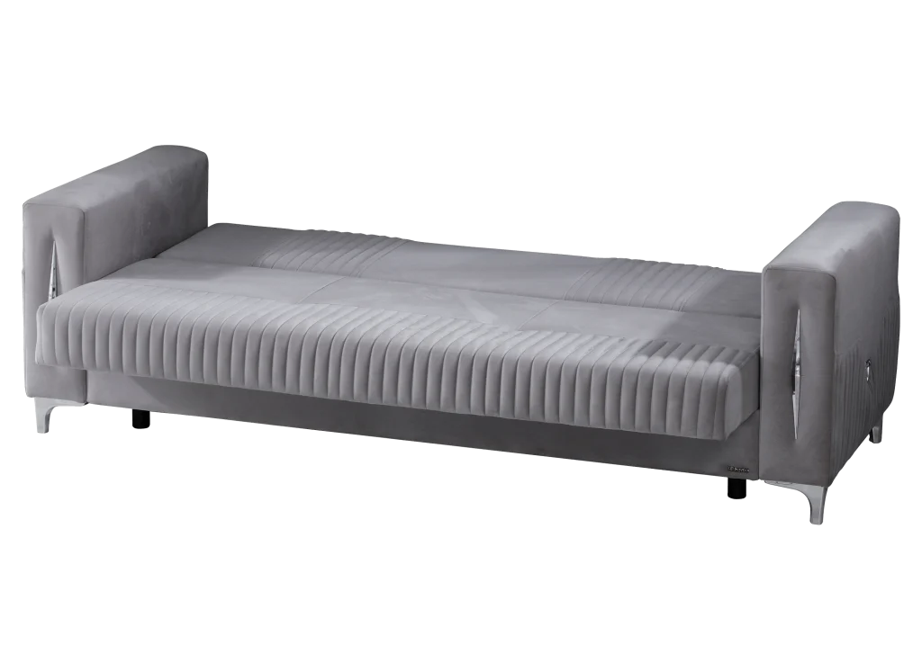 canapé velours gris convertible avec coffre zara.5