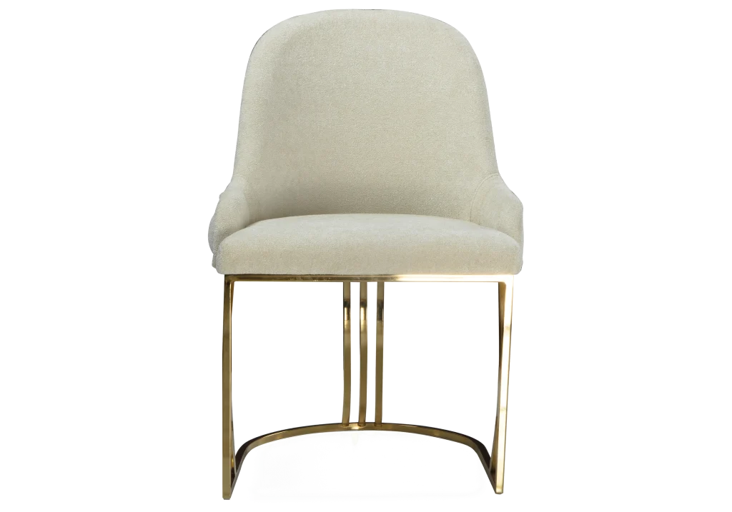 chaise salle à manger design doré beige – sara.3