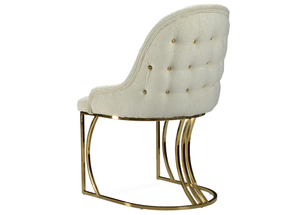 chaise salle à manger design doré beige – sara.4