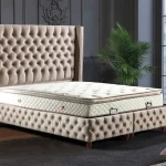 lit turc capitonné velours beige coffre rangement – star.1