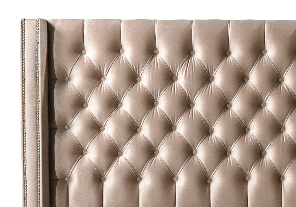 lit turc capitonné velours beige coffre rangement – star.2