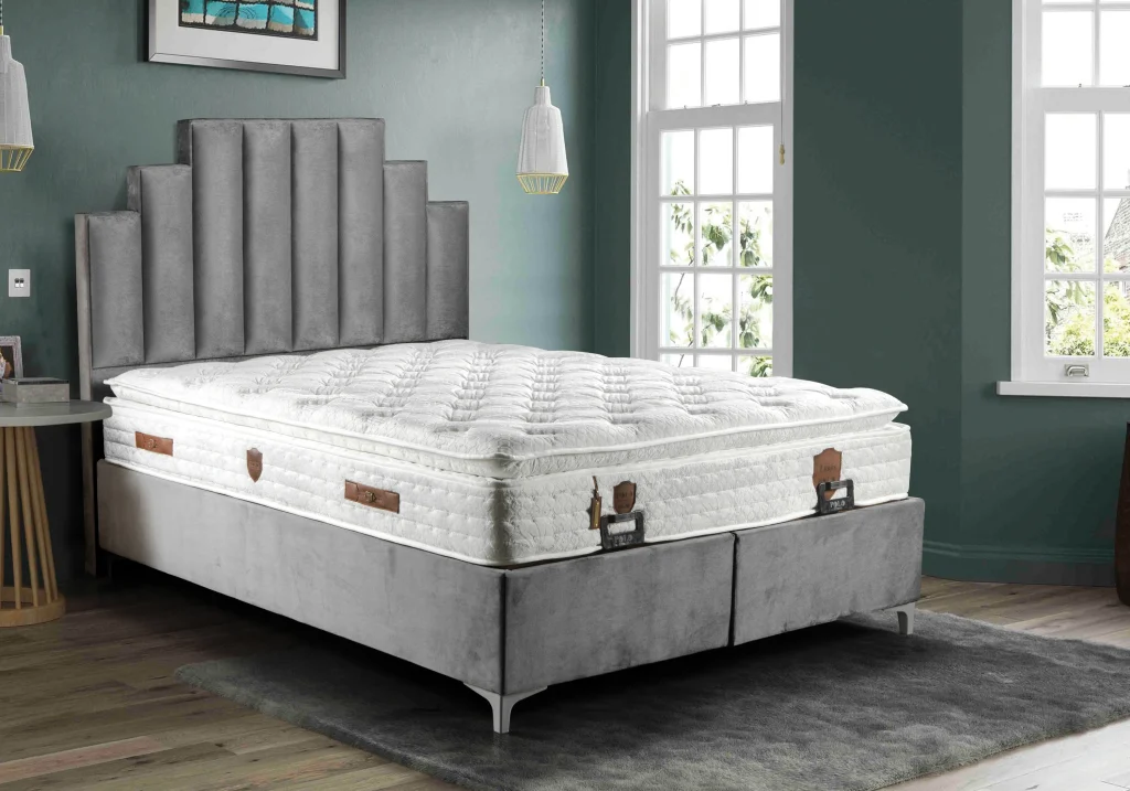 lit turc complet velours gris coffre de rangement – polo.1